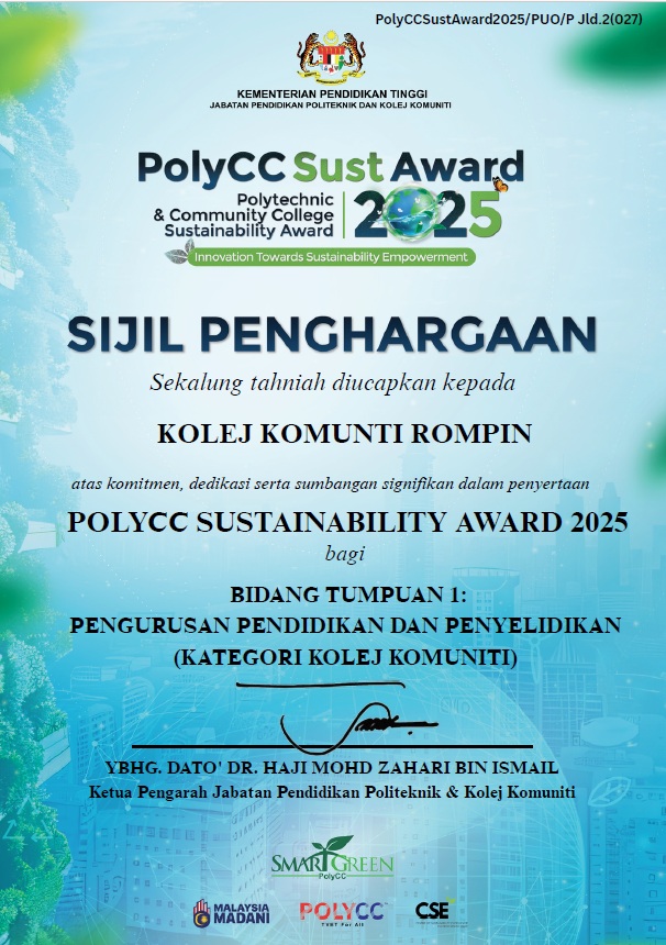 Sijil Sustainability 25 III